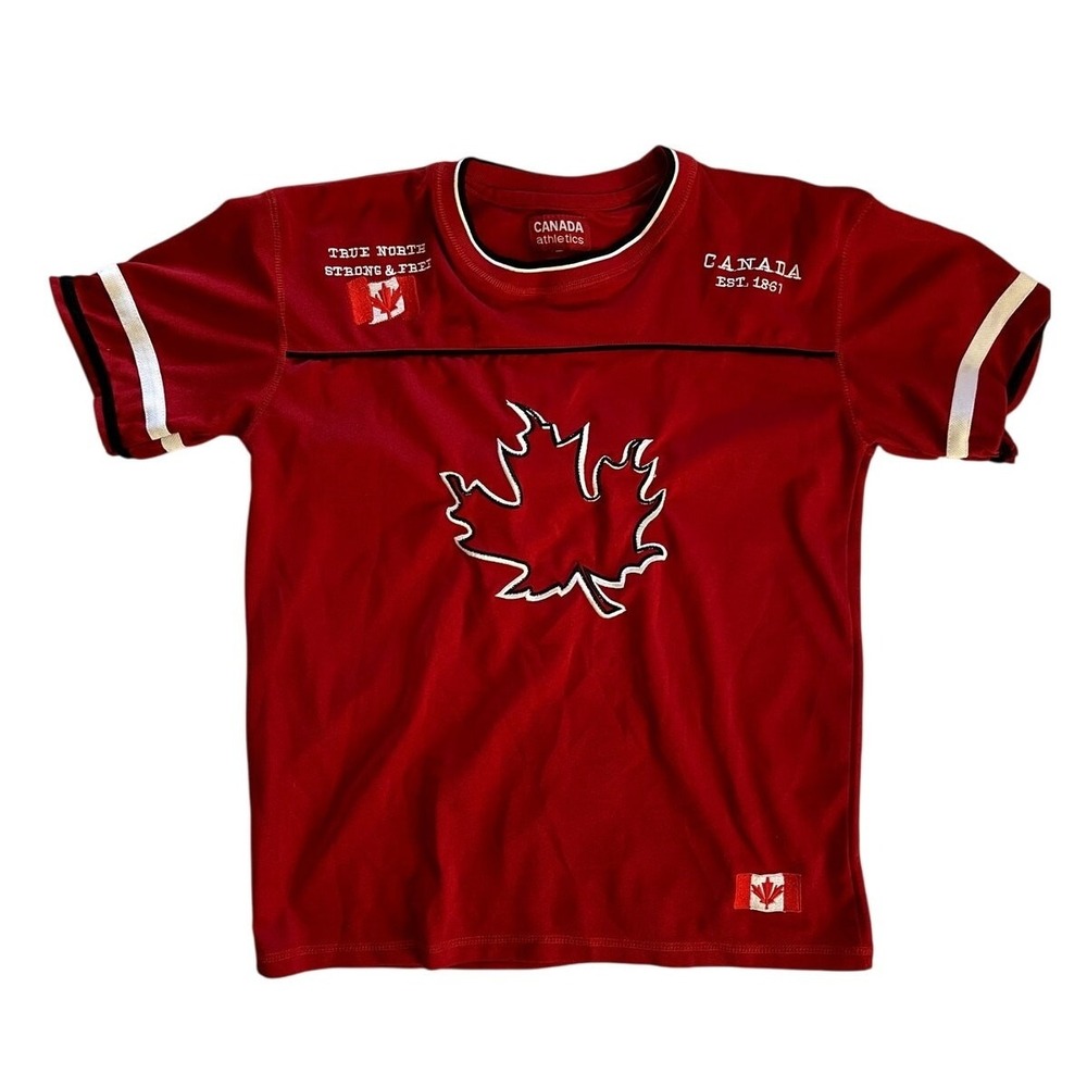 Canada Athletics True North Strong And Free Jersey Maple Leafs Red Small S